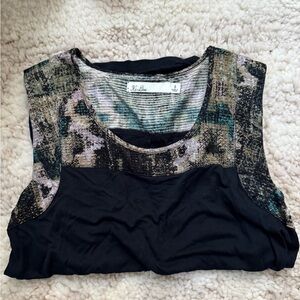 Madewell Black and Multicolor Tank Top